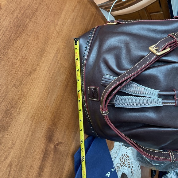 Dooney & Bourke Brown T’Moro Florentine drawstring bucket bag with whipstitch - Picture 16 of 16